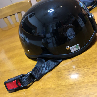 【購入済】バイク用ヘルメット125cc以下用、半ヘル、ブラックの画像