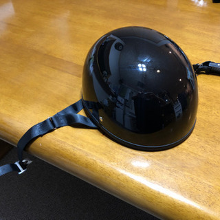 【購入済】バイク用ヘルメット125cc以下用、半ヘル、ブラックの画像