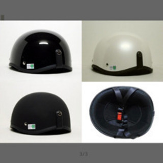 【購入済】バイク用ヘルメット125cc以下用、半ヘル、ブラックの画像