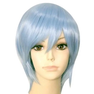 コスプレウィッグ　小顔　水色　イベント等