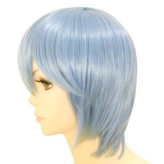 コスプレウィッグ　小顔　水色　イベント等の画像