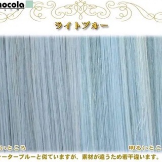 コスプレウィッグ　小顔　水色　イベント等の画像