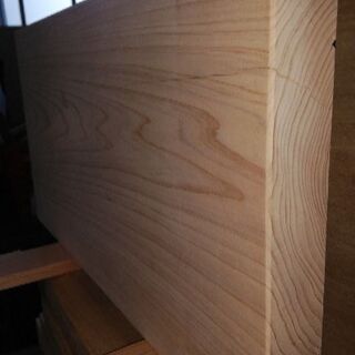 檜の俎板（モニター募集）マスク作ってみました。