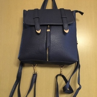 美品★LIBERO ITALY オシャレなネイビーのリュック