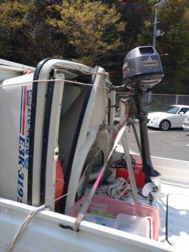 船　ボート　釣り　4スト6馬力　分割式　船検たっぷり