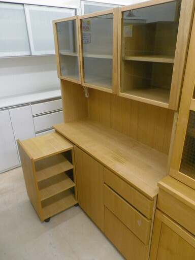 福岡 リサイクルショップ 無印良品　レンジボード　キッチンワゴン　良品計画　MUJI　タモ材使用