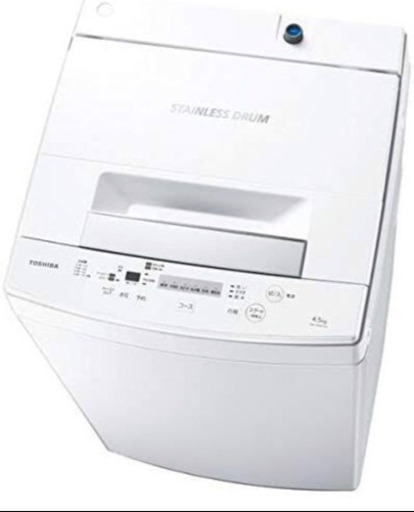 東芝全自動電気洗濯機 《4.5キロ》2017年製造(取り扱い・設置説明書付)