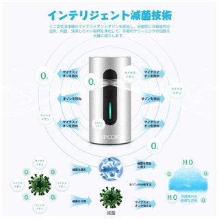 Vpcok ミニ空気未使用新品　清浄機 オゾン発生器 小型脱臭器 冷蔵庫 -10℃対応の画像