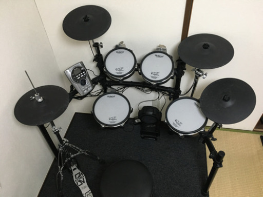 電子ドラム　Roland TD-15KV-S 増設シンバル・H.Hスタンド・椅子・マット付