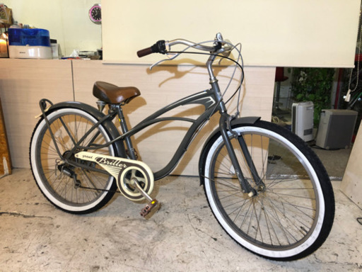 【前後タイヤ新品】26インチ ビーチクルーザー　6段