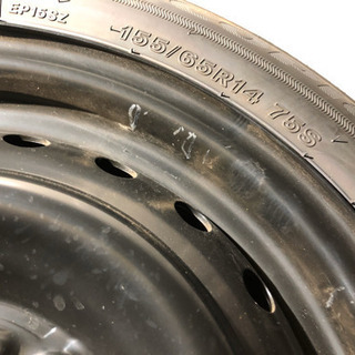 大幅値下げ！新車外し　2019年製ブリヂストン エコピア155/65R14 ダイハツ純正スチールホイール　4本セット