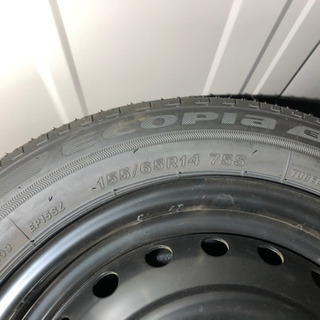 大幅値下げ！新車外し　2019年製ブリヂストン エコピア155/65R14 ダイハツ純正スチールホイール　4本セット