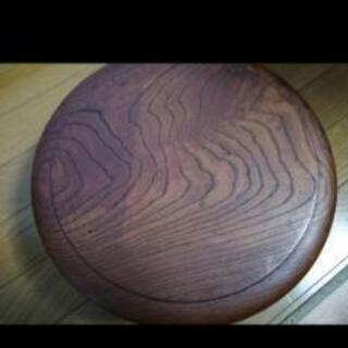 欅けや木　茶櫃(ちゃびつ)　一本掘り茶器入れ　お盆の画像