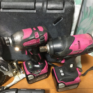 値下げ　日立工機　14V 電動工具セット　DIYなどにどうですか？WH14DDL2の画像