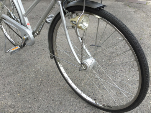 中古　27インチ　自転車　変速なし　maruishi　 　防犯登録解除手続き完了　カゴに割れあり　カギ1個