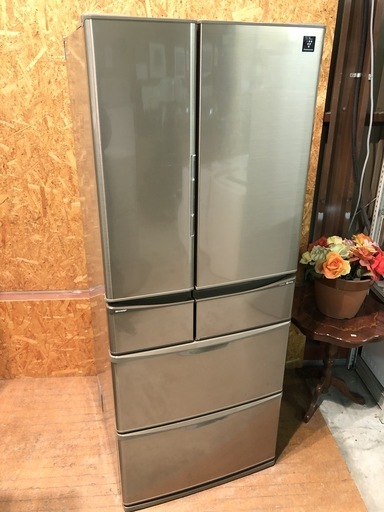 【管理KRR165】SHARP 2013年 SJ-XF47X 473L 6ドア冷凍冷蔵庫 プラズマクラスター