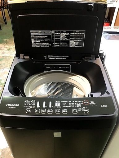 【送料無料・設置無料サービス有り】洗濯機 2017年製 Ｈisense	HW-G55E5KK 中古