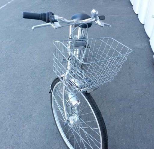 自転車 シティサイクル 27インチ シルバー Marukin 6段変速 ママチャリ 通学 通勤 買い物 サイクリング ペイペイ対応 札幌市西区西野