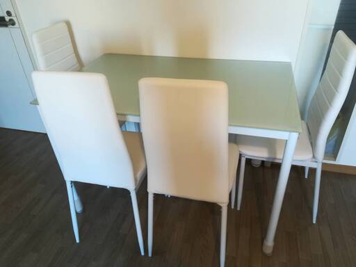 ダイニングテーブルセット白　美品