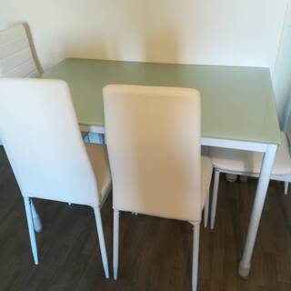 ダイニングテーブルセット白　美品