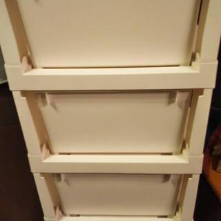 3段収納ケース（中古）の画像