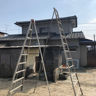 ◆これはお買い得◆造園用三脚脚立2組セットで！