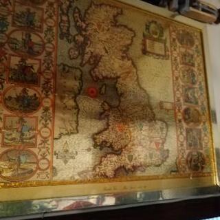 イギリス アンティーク 地図の画像