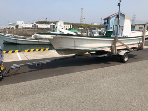 ヤンマー 和船40馬力船外機　車とトレーラー付