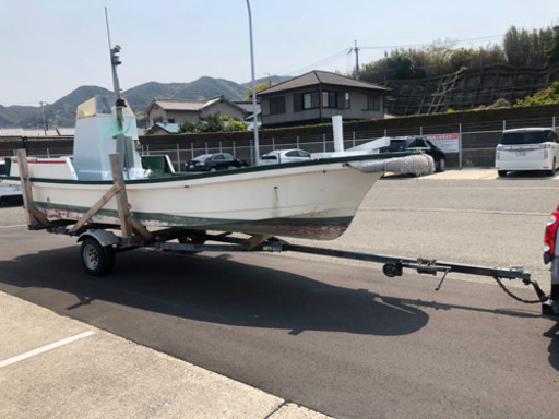 ヤンマー 和船40馬力船外機　車とトレーラー付