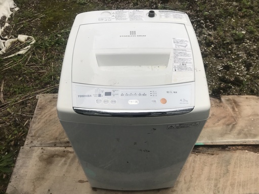 東芝 TOSHIBA AW-42ML ステンレス洗濯槽  全自動洗濯機 4.2Kg　①