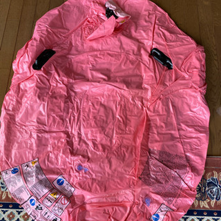 フラミンゴ型の浮き輪ですの画像