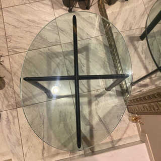 Italia vintage モダン ガラステーブル　ミッドセンチュリー　コーヒーテーブルの画像