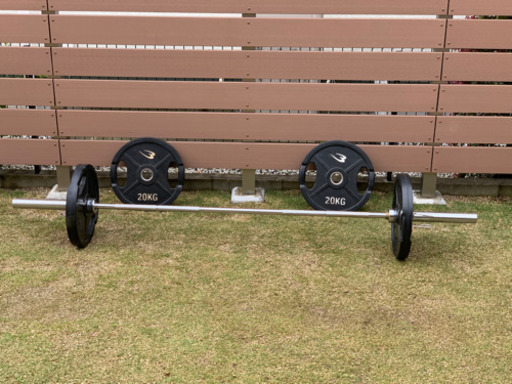 取引中　シャフトバー　プレートセット　トータル100kg  220cm トレーニング　ジム