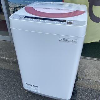保証付き　シャープ　洗濯機　ES-GE60P-P  リクルショッ...