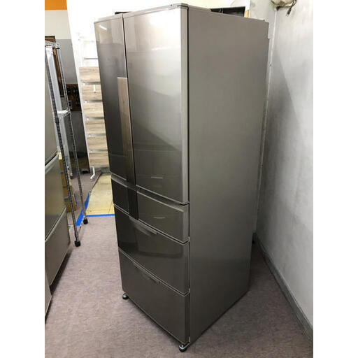 【?最大90日補償】【訳あり】MITSUBISHI 6ドア冷凍冷蔵庫 MR-JX52W-N 2012