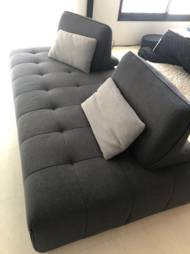 ソファー　グレー　ファブリック　デイベッド