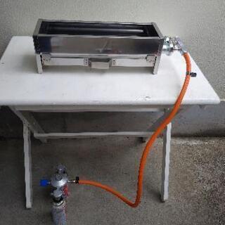本格的な　焼き鳥調理に　やきとり焼器　業務用キッチンカーに　テイクアウト用　厨房機器の画像