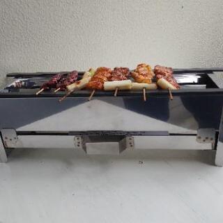 本格的な　焼き鳥調理に　やきとり焼器　業務用キッチンカーに　テイクアウト用　厨房機器の画像