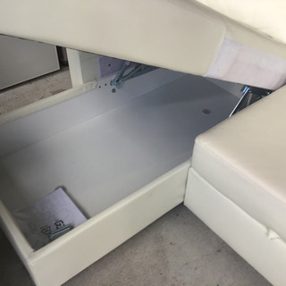 T▽ニトリ　3人掛けカウチソファーベッド　ホワイトの画像