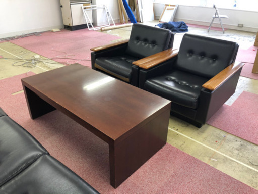 応接セット　デスク、ソファー、椅子2脚