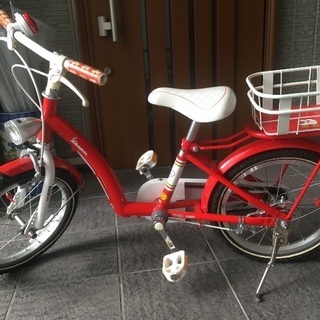 女児　16インチ　レッド　ベスパ　自転車