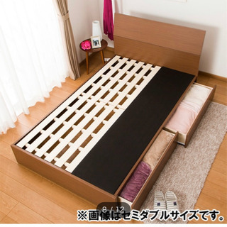 ニトリ シングルベッドフレーム レアカラーの画像