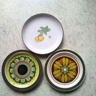 ★お洒落で可愛い★絵柄皿3枚セット★お買得★