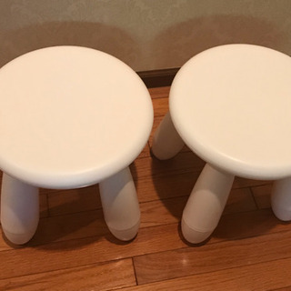 IKEA イケア 子供丸椅子 2脚セット MAMMUT マンムット