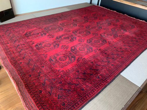 アフガン産 トルクメン族作 アンティーク手織り絨毯 299×208cm