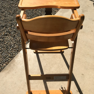 ベビーチェア　木製　ハイチェア　テーブル付きの画像