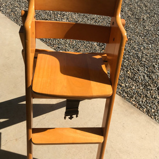 ベビーチェア　木製　ハイチェア　テーブル付きの画像