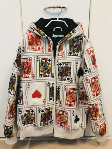 【希少・新古品】Supreme Court Cards Hooded Leather Jacket