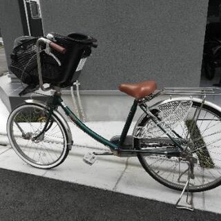 子供乗せ自転車　前ハンドル自動ロック付き
