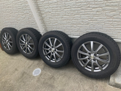 値下げ！美品 GRASS スタッドレスタイヤ ホイールセット 4穴 ヨコハマタイヤ